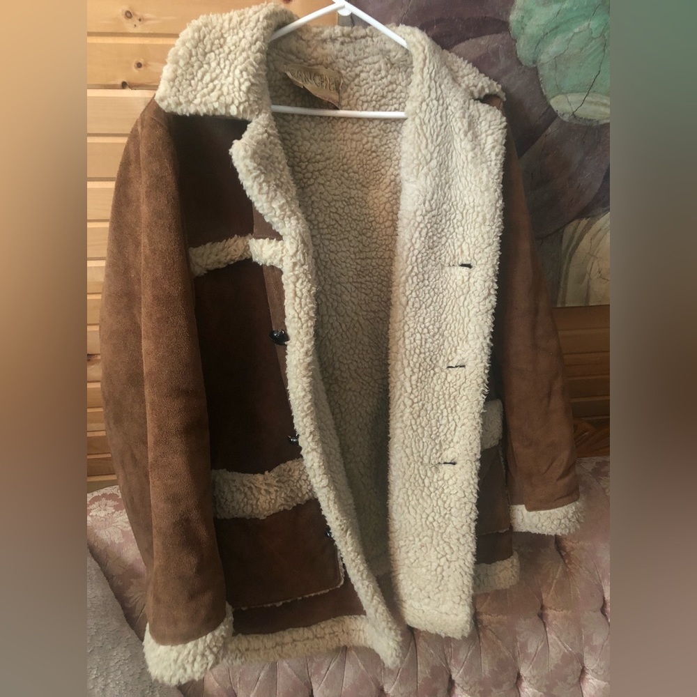 Schott Bros. RANCHER jacket. Mens large in suede shearling. In good shape!